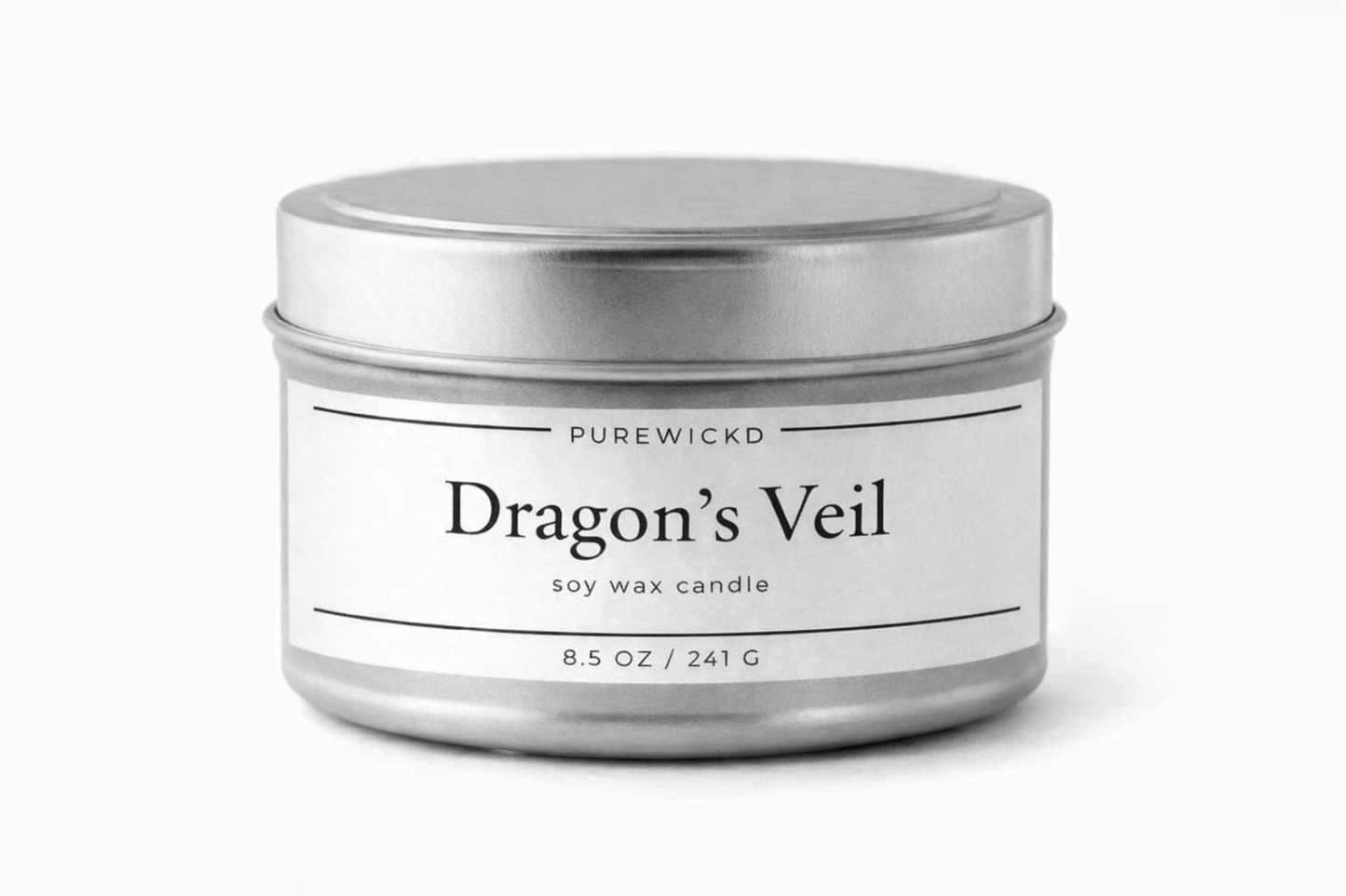Dragon's Veil Tin Candle