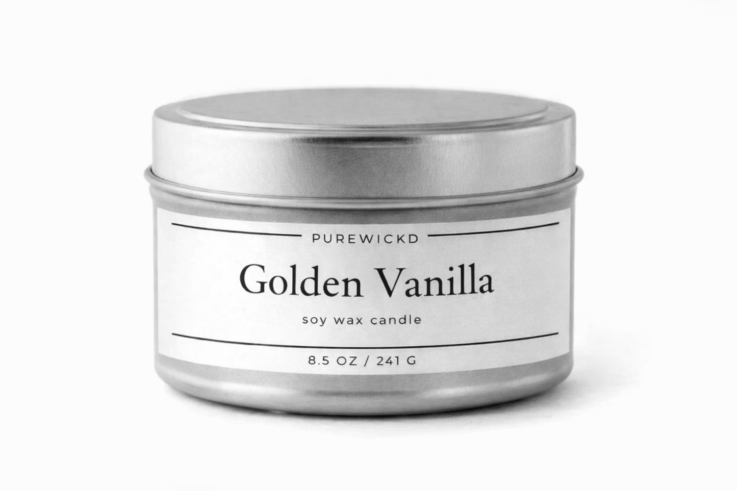 Golden Vanilla Tin Candle