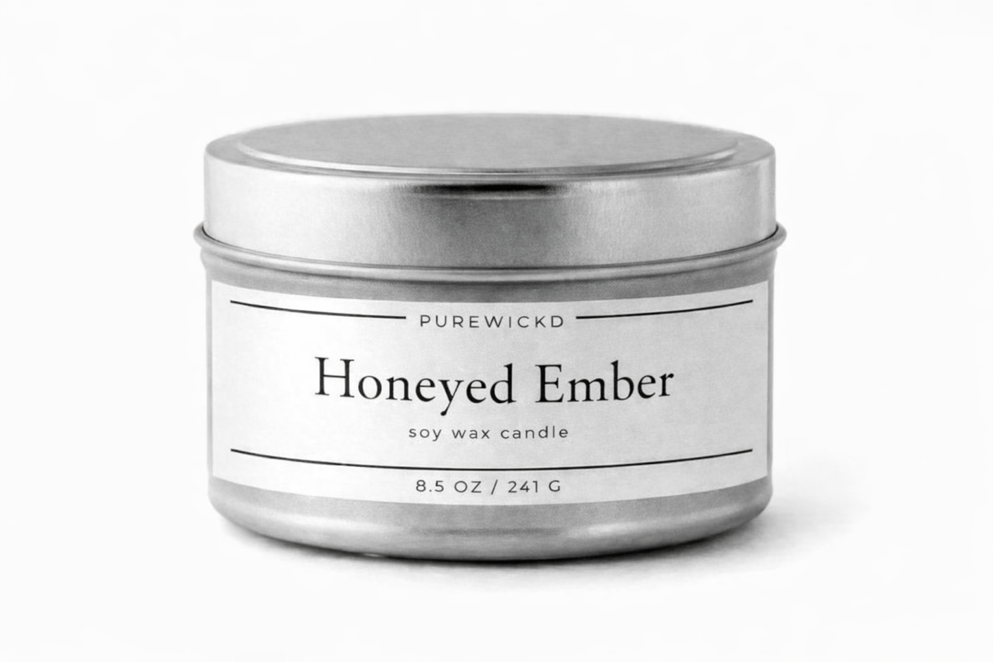 Honeyed Ember Tin Candle