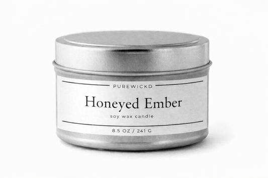 Honeyed Ember Tin Candle