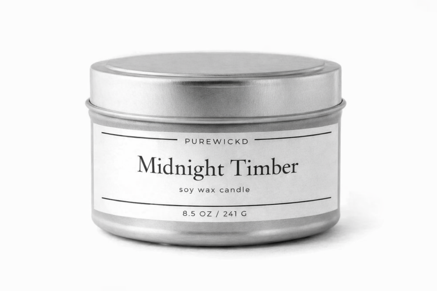 Midnight Timber Tin Candle