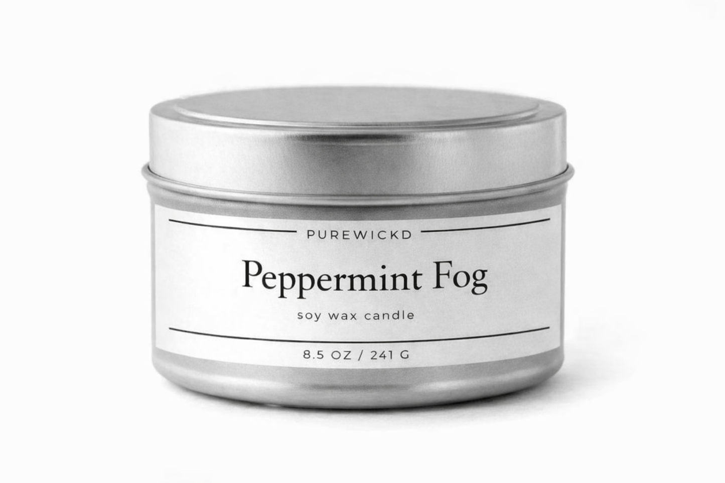 Peppermint Fog Tin Candle