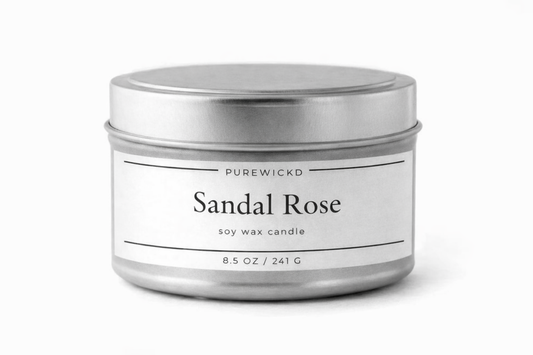 Sandal Rose Tin Candle